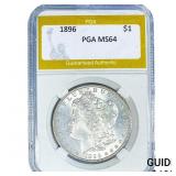 1896 Morgan Silver Dollar PGA MS64