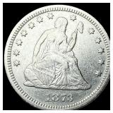1873 Seated Liberty Quarter CLOSELY  UNCIRCULATED
