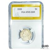 1939 Jefferson Nickel PGA XF45 DDR