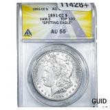 1891-CC Morgan Silver Dollar ANACS AU55 VAM-3