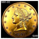 1891-CC $10 Gold Eagle CHOICE BU