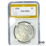 1926 Silver Peace Dollar PGA MS63