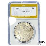 1890 Morgan Silver Dollar PGA MS63