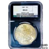 1887 Morgan Silver Dollar NGC MS63