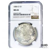 1884-O Morgan Silver Dollar NGC MS65