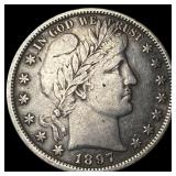 1897 Silver Barber Half Dollar NEARLY  UNCIRCULAT
