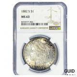 1882-S Morgan Silver Dollar NGC MS63