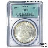 1887 Morgan Silver Dollar PCGS MS65