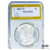 1881-CC Morgan Silver Dollar PGA MS65