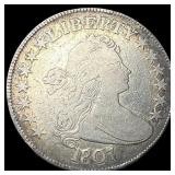 1807 Silver Draped Bust Half Dollar LIGHTLY  CIRC