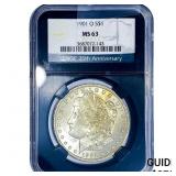 1901-O Morgan Silver Dollar NGC MS63