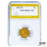 1927-D Wheat Cent PGA MS65+ RD