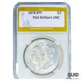 1878 8TF Morgan Silver Dollar PGA Brilliant UNC