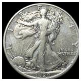 1920-S Silver Walking Liberty Half Dollar  NEARLY