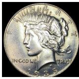 1935 Silver Peace Dollar CLOSELY UNCIRCULATED
