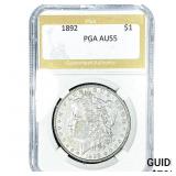 1892 Morgan Silver Dollar PGA AU55