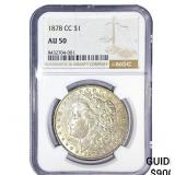 1878-CC Morgan Silver Dollar NGC AU50