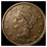 1842 Braided Hair Large Cent LIGHTLY CIRCULATED