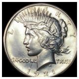1921 Silver Peace Dollar CLOSELY UNCIRCULATED