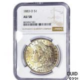 1883-O Morgan Silver Dollar NGC AU58