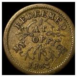 1863 Civil War Token Oliver Boutwell Troy NY NEARL