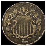 1869 Shield Nickel LIGHTLY CIRCULATED