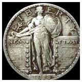 1918-S Silver Standing Liberty Quarter NEARLY UNCI