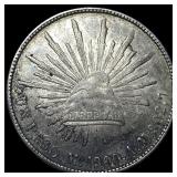 1900-Mo Mexico Silver Peso CLOSELY UNCIRCULATED