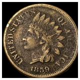 1859 Copper-Nickel Indian Head Cent LIGHTLY CIRCUL
