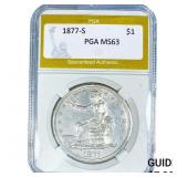 1877-S Silver Trade Dollar PGA MS63
