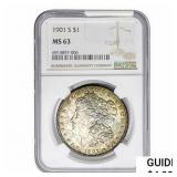 1901-S Morgan Silver Dollar NGC MS63