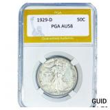 1929-D Walking Liberty Half Dollar PGA AU58