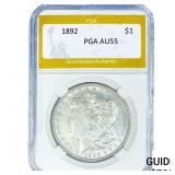 1892 Morgan Silver Dollar PGA AU55