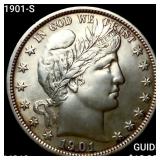 1901-S Barber Half Dollar CHOICE BU