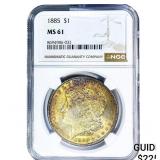 1885 Morgan Silver Dollar NGC MS61