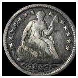 1863 Seated Liberty Silver Half Dime NEARLY UNCIRC