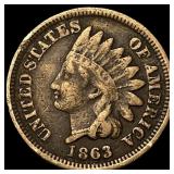 1863 Indian Head Cent LIGHTLY CIRCULATED