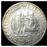 1936 Silver Rhode Island Half Dollar CHOICE BU