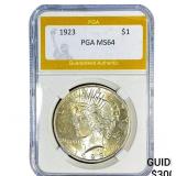 1923 Silver Peace Dollar PGA MS64