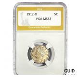 1912-D Liberty Victory Nickel PGA MS63