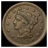 1852 Braided Hair Large Cent CLOSELY  UNCIRCULATE