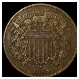 1865 Two-Cent Piece HIGH GRADE