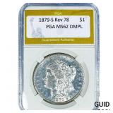 1879-S Rev 78 Morgan Silver Dollar PGA MS62 DMPL