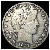 1913 Barber Half Dollar LIGHTLY CIRCULATED