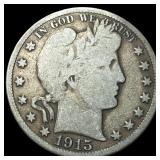 1915-S Barber Half Dollar NICELY CIRCULATED