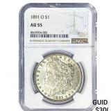 1891-O Morgan Silver Dollar NGC AU55