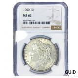 1900 Morgan Silver Dollar NGC MS62
