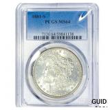 1881-S Morgan Silver Dollar PCGS MS64