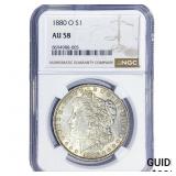 1880-O Morgan Silver Dollar NGC AU58
