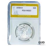 1938-D Walking Liberty Half Dollar PGA MS63